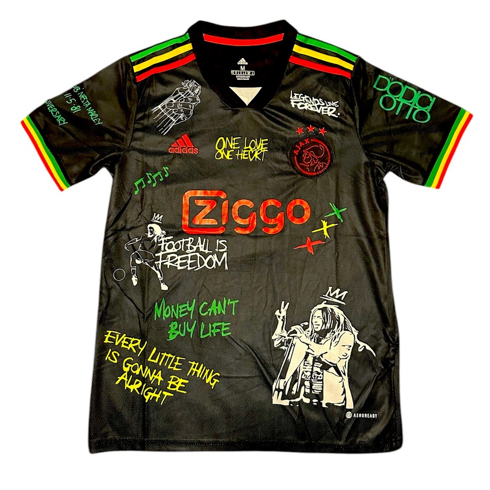 Rare Ajax bob marley special kit. Bob marley edition soccer football jersey